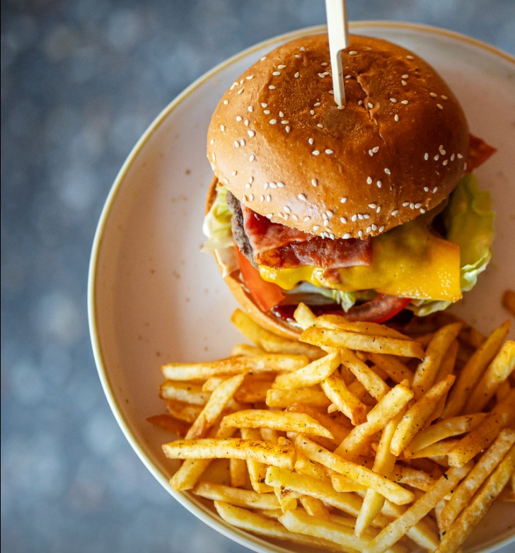 Outdoor seating under trees